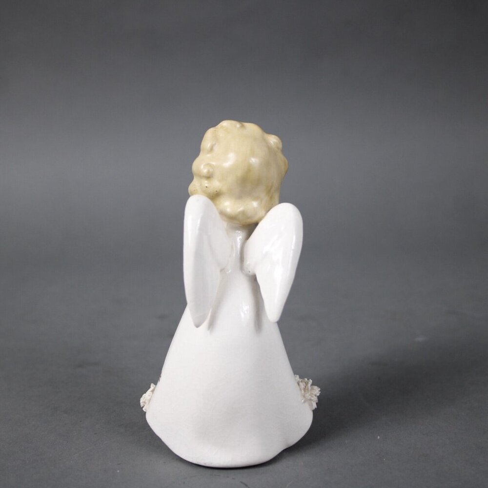 Fine A QualityvWhite Gold Multi Fine Quality Japan 5" Angel Girl Kiss Figurine - Picture 3 of 14